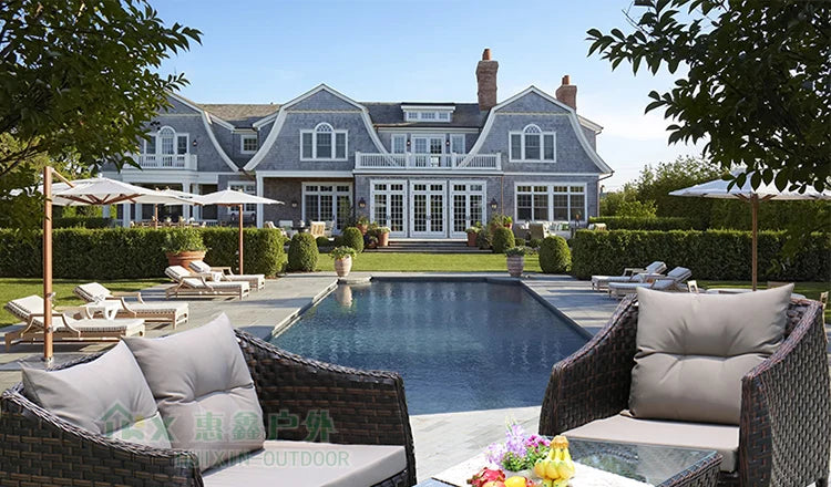 Leisure Courtyard Garden Sofas Outdoor Simple Homestay Coffee Table Garden Sofa Terrace Pe Rattan Furniture Sofá Exterior MHHYSF