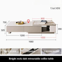 Extendable Nordic Luxury Coffee Table Multi Function Storage Sofa Modern Coffee Table Smart Design Beistelltisch Home Furniture