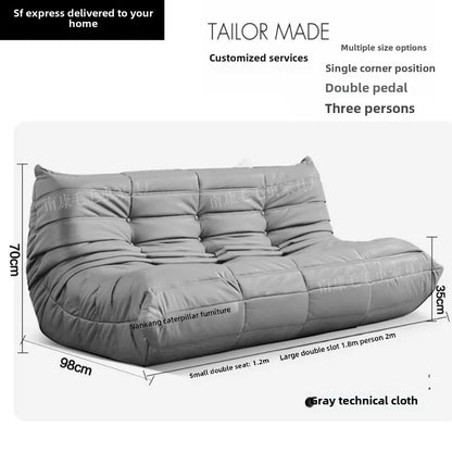 Caterpillar sofa three-person togo full sponge high rebound Internet celebrity living room leisure area sofa famous small sofa