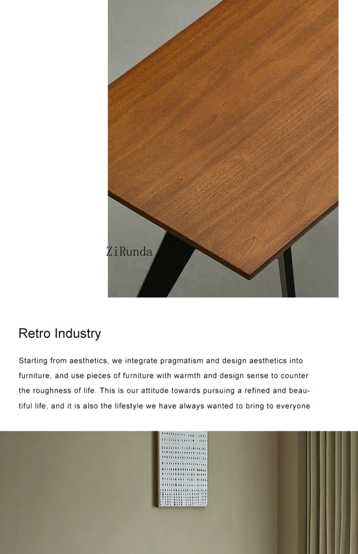 Japanese-style wabi-sabi wind all-solid wood bench light luxury household dining table living room shoe changing stool