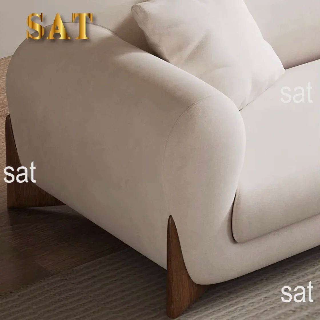 ^Or Nordic Wabi-Sabi Minimalist Living Room Matte Fabric Sofa Multi-Person Free Combination Hotel Lobby Villa Sectional Sofa&*