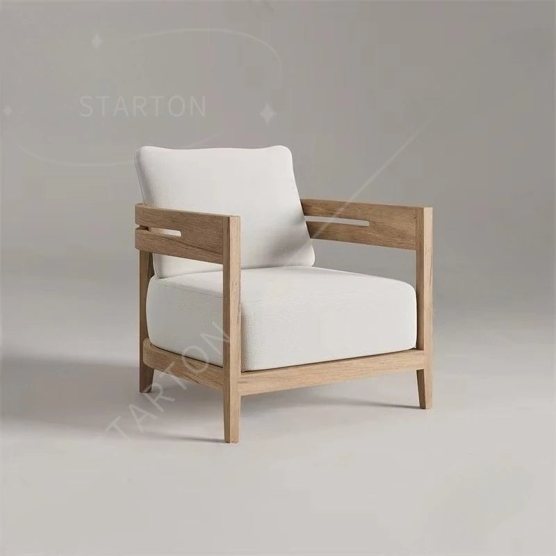 Garden Sofa Teak Wood Sofa Set Outdoor Furniture Teak Wood Patio Sofa and Coffee Table Set