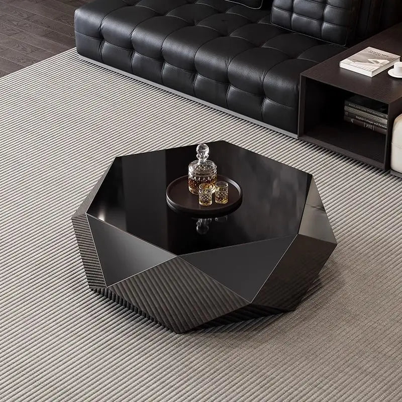 Italian Minimalist gold Diamond Coffee Table High-End Small Apartment Modern Simple Irregular Light Luxury Living Room