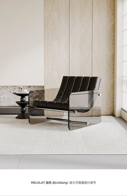 Living room home hotel homestay Italian leather jacket minimalist designer acrylic single sofa leisure sofa chair