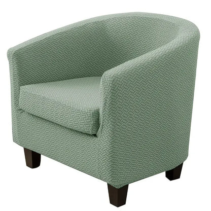 1Set T Jacquard Tub Chair Cover Anti-dirty Stretch Armchair Slipcover Single Sofa Case with Cushion Cover Furniture Protector