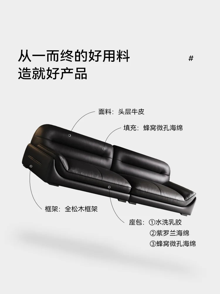 MM Lounge Leather Filler Sofa Living Room Luxury Italian Nordic Lazy Couch Recliner Mini 3 Seater Divani Da Soggiorno Furniture