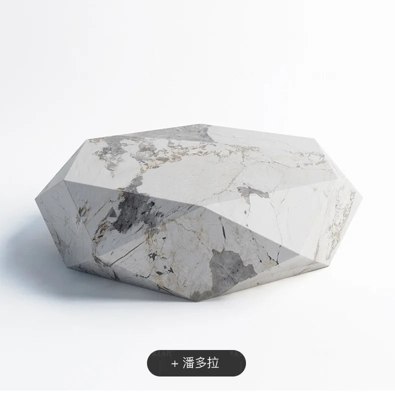 Living room creative water chestnut rock slab coffee table luxury tea table Nordic modern simple diamond rock slab coffee table