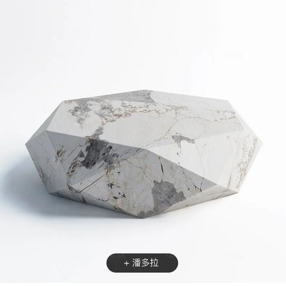 Living room creative water chestnut rock slab coffee table luxury tea table Nordic modern simple diamond rock slab coffee table