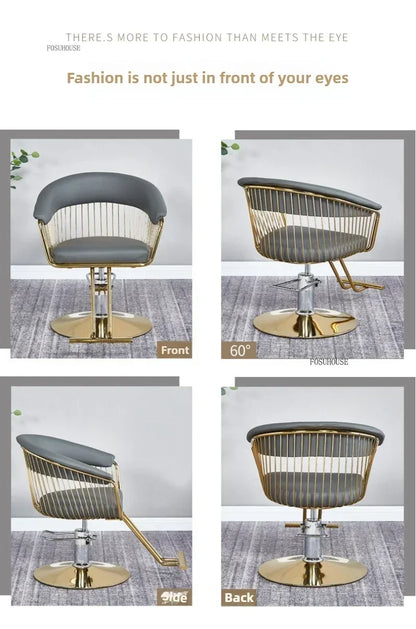 High end, stainless steel, dining chair, single sofa chair designer