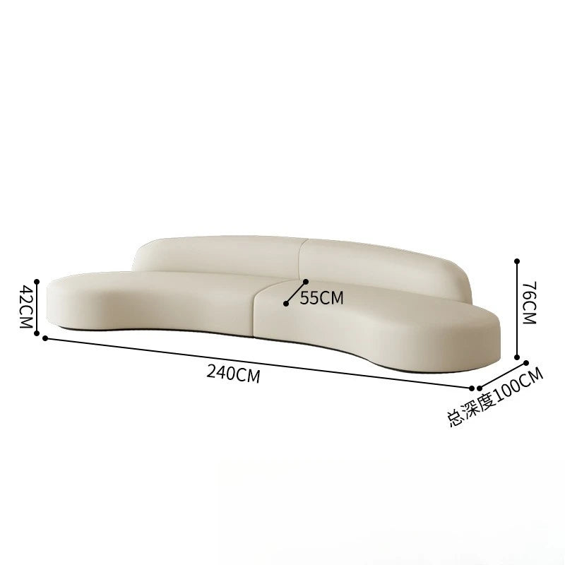 Nordic Fabric Sofa Office Business Reception Sofa Coffee Table Combination Beauty Salon Negotiation Leather Sofa