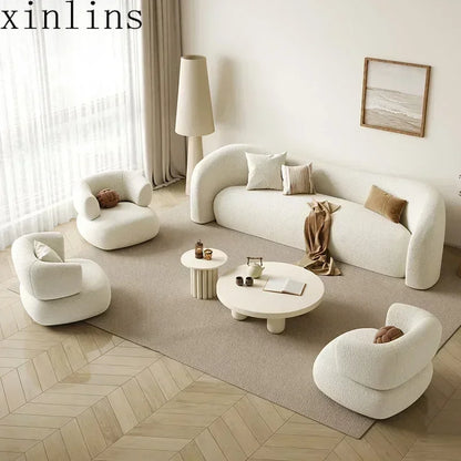nordic living room Sofas minimalist lazy luxury europe Sofas family white salas y sofas muebles elegantes modernos Furniture