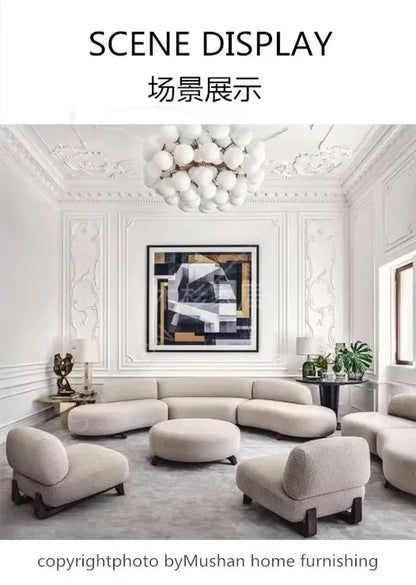 Curved Modern Soft Unique Sofa Kawaii Wood Foam Nordic Luxury Sofa Sectional Lounge Designer Divano Letto Living Room Furniture