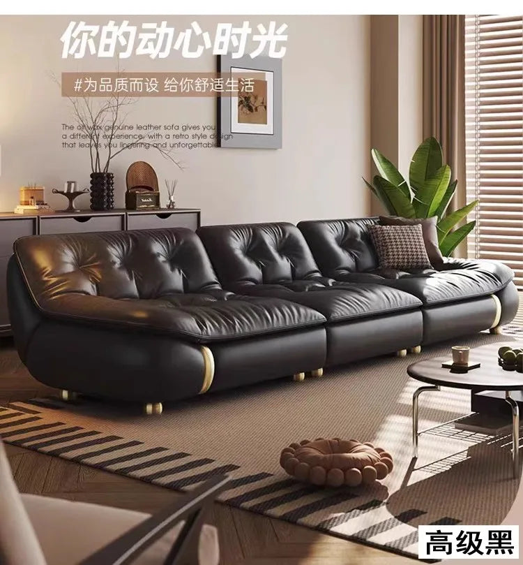 Aesthetic Classic Living Room Sofas White Real Leather Luxury Soft Sofa Lounge Lazy Modern Woonkamerbanken Furniture For Home