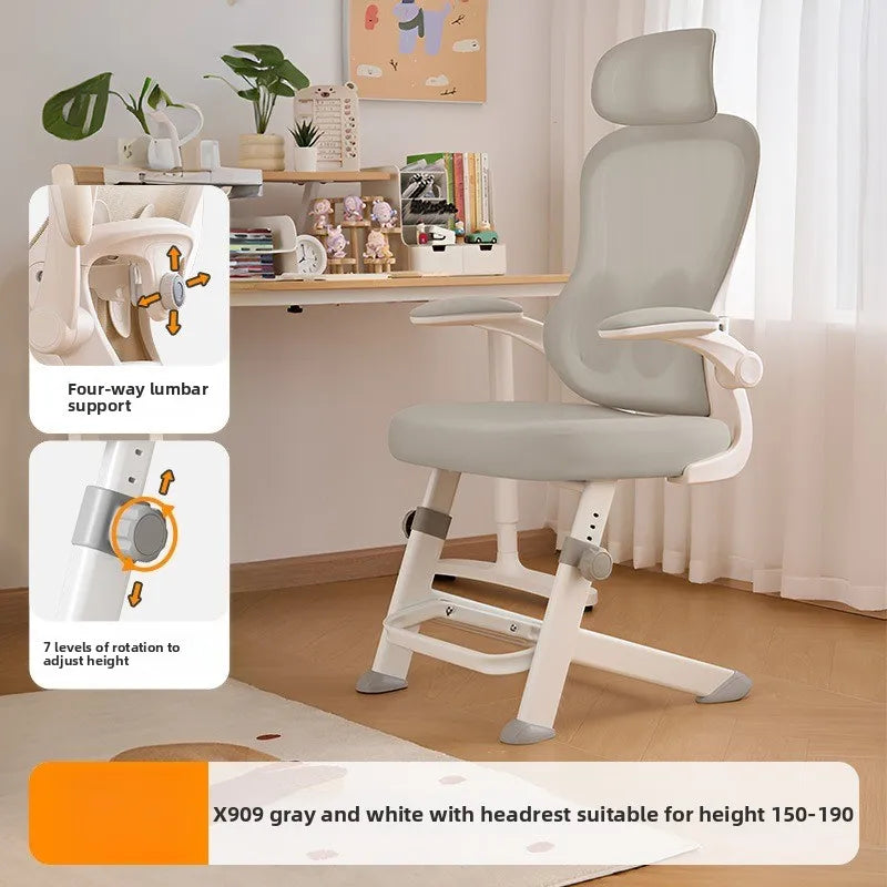 New model Durable Office Study Chair Computer Chair Household Desk Chair Student Writing Chair Waist Protection Ergonomic Chair