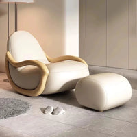 Italian Living Room Chair, Simple White Design, Lazy Designer Recliner, Comfy Armchair Sofa, Fauteuil Salon Home Furniture