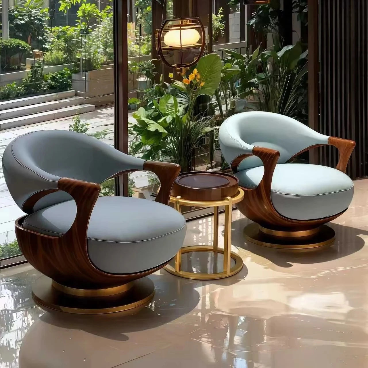 Armchair Ash Wood Walnut Modern New Creative Design Furniture With Genuine Leather Sofa Chair Aesthetic Solid Wood Lounge Chair