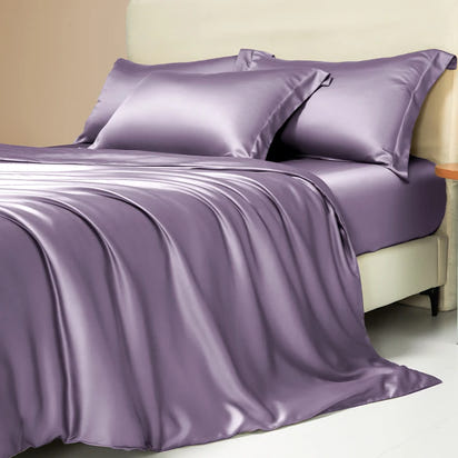 Premium 4/6pcs Egyptian Cotton Bed Sheet Set Soft Long Staple Cotton Bedding Set Luxury Silky Fitted Sheet Flat Sheet Pillowcase