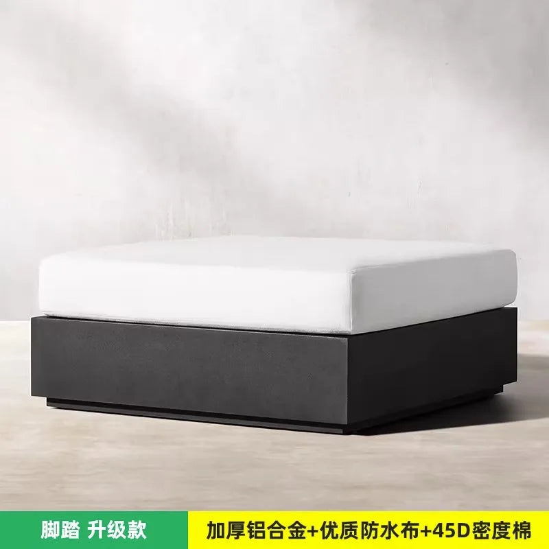 postmodern Aluminum alloy outdoor sofa leisure courtyard open-air balcony waterproof homestay sun room