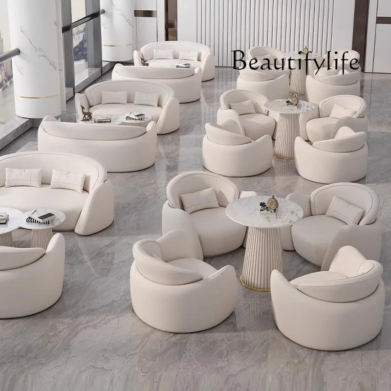 Hotel office negotiation sofa table and chair leisure reception sofa chair
