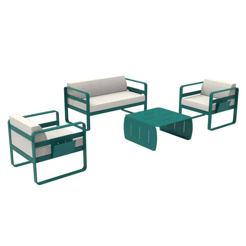 Outdoor Sofa Aluminum patio Villa Courtyard Garden Courtyard High end Hotel Leisure Simple Sofas set