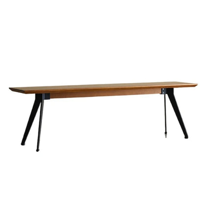 Japanese-style wabi-sabi wind all-solid wood bench light luxury household dining table living room shoe changing stool