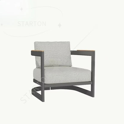 Modern Hotel Villa Outside Wear-Resistant Aluminum Frame Garden Sofa Outdoor Patio Furniture Sofas Set With Waterproof Cushion