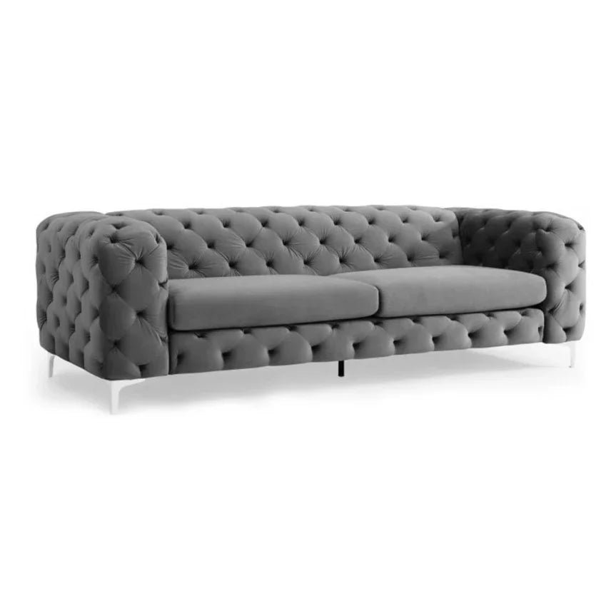 Factory Modern Living Room Sofa Love Seat in Stock Luxury Sofa Set Couch Customized Velvet or Leather Chesterfield Sofa