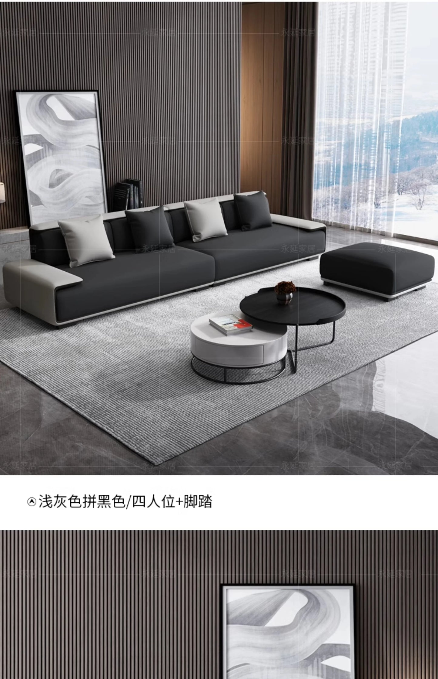 / Customizable Modern Concise Style Office Reception Waiting Sofa Set Leather Reclining Sofa