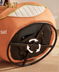 #Shark Model Living Room Sofa Chair Fabric Upholstered Velvet Children's Swivel Lounge Chair