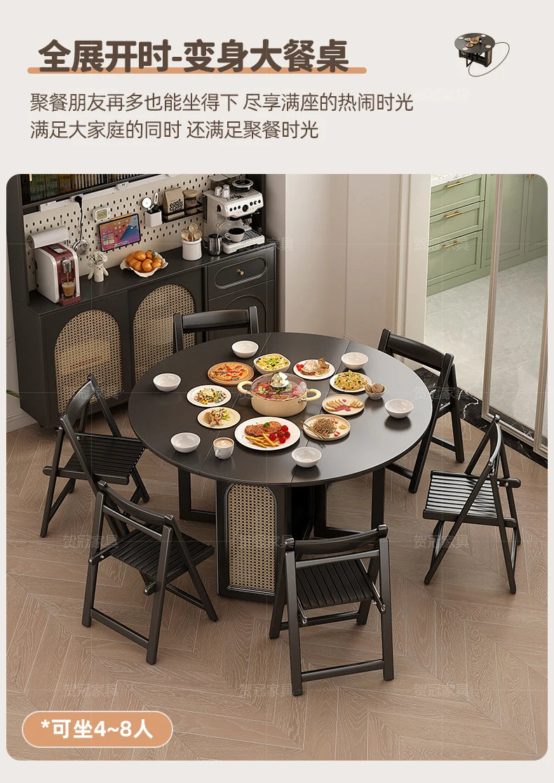 Waterproof Chair Dining Table Breakfast Modern Chair Side Dining Table Space Savers Round Set Sala Da Pranzo Home Furnitures