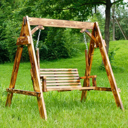 Advanced Wooden Patio Swings Balcony Villa Courtyard Fashion Patio Swings Hotel Simplicity Outdoor Furniture Columpiar Lsqq