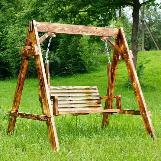 Advanced Wooden Patio Swings Balcony Villa Courtyard Fashion Patio Swings Hotel Simplicity Outdoor Furniture Columpiar Lsqq