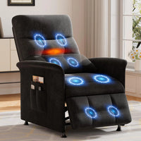 Power Recliner Chair for Adults with Heated & Massage, Lazy Boy Electric Reclining Chair Sofa, Adjustable Single, Customized