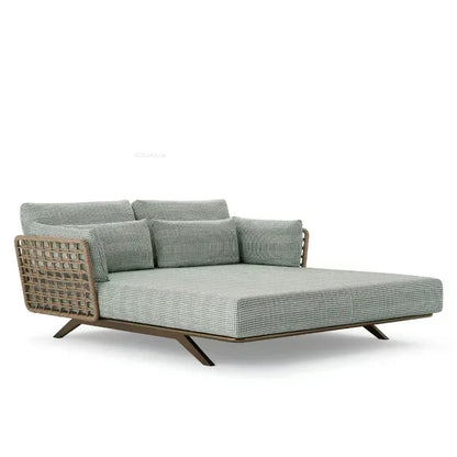 Nordic Designer Outdoor Garden Sofas Villa Leisure Area Lazy Sofa Home Balcony Sofa Chair Combination Luxury Outdoor Furniture L
