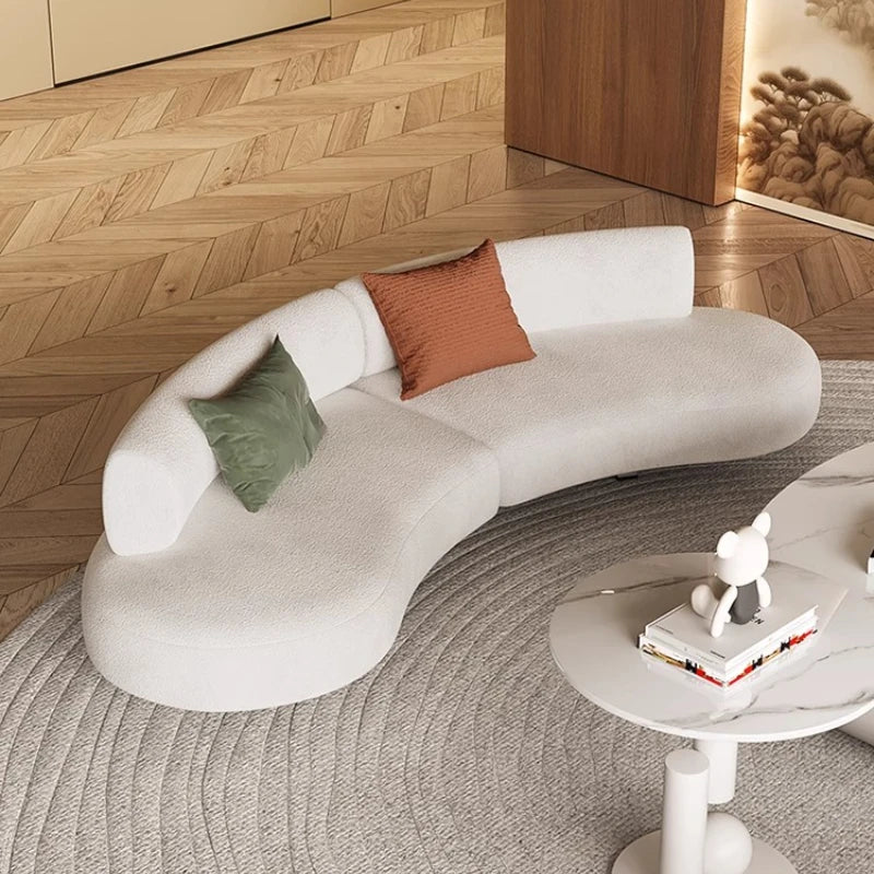 Nordic Light Luxury Curved Sofa Living Room Modern Simple Creative Comfortable Aesthetics Sofa Unusual Leisure Muebles Furniture