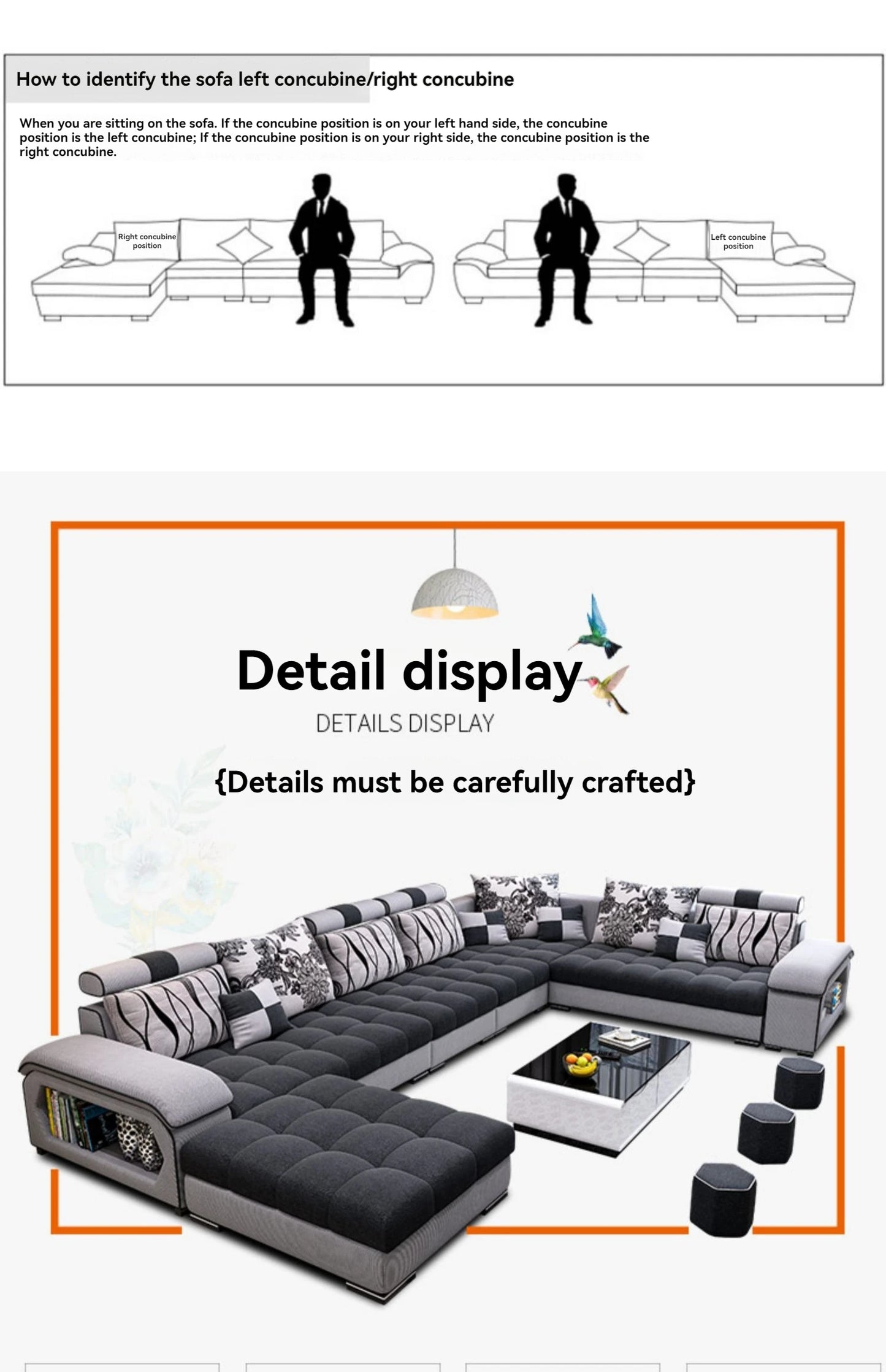 Sectional Couches for Living Room with Smart Bluetooth Speaker Charging Sectional Sofa Set with Chaise L-Shape Sectional Couch