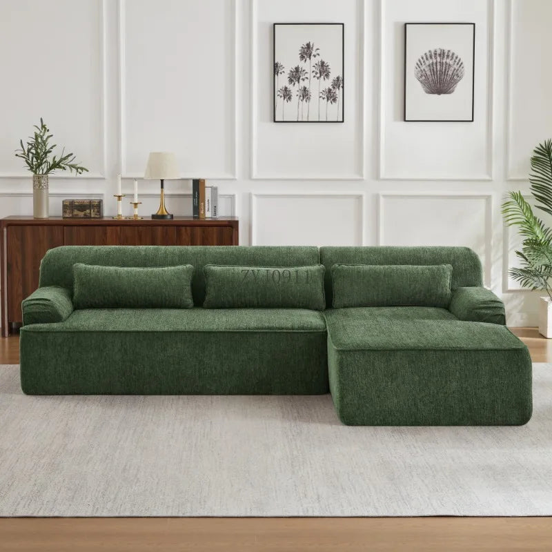 L-shaped luxury cross-section oversized sofa, simple design, living room apartment reception comfortable sofa
