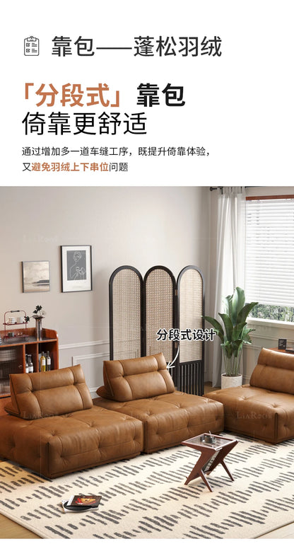 Adults Sleep Living Room Couch European Brown Villa Modular Corner Sectional Sofa Double Lounge Leather Canape Salon Furniture