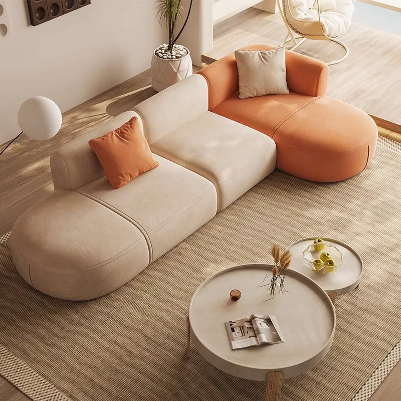 Luxury Soft Fabric Corner Sofa for Living Room Wood Frame Couch Modern Durable Sectional Couches Home Interior Sofas Furniture