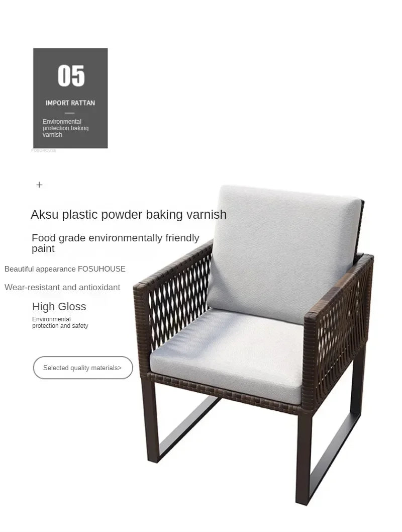 Terrace Garden Rattan Outdoor Chair Leisure Tea Table Patio Outdoor Furniture Set Outdoor Table and Chairs Garden Furniture Sets