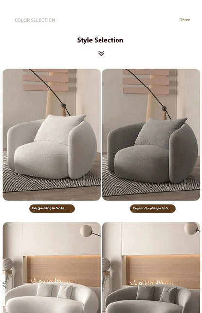 Italian Banana Sofa Minimalist Shaped Sofa Living Room Simple Modern Arc Cashew  Set Lazy Sofa Home Furniture