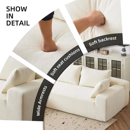 107”Modular Sectional Sofa, Cloud Sectional Couch with Deep Seat, Modern Modular Sofa and L-Shape Chaise, Upholstered Couches fo