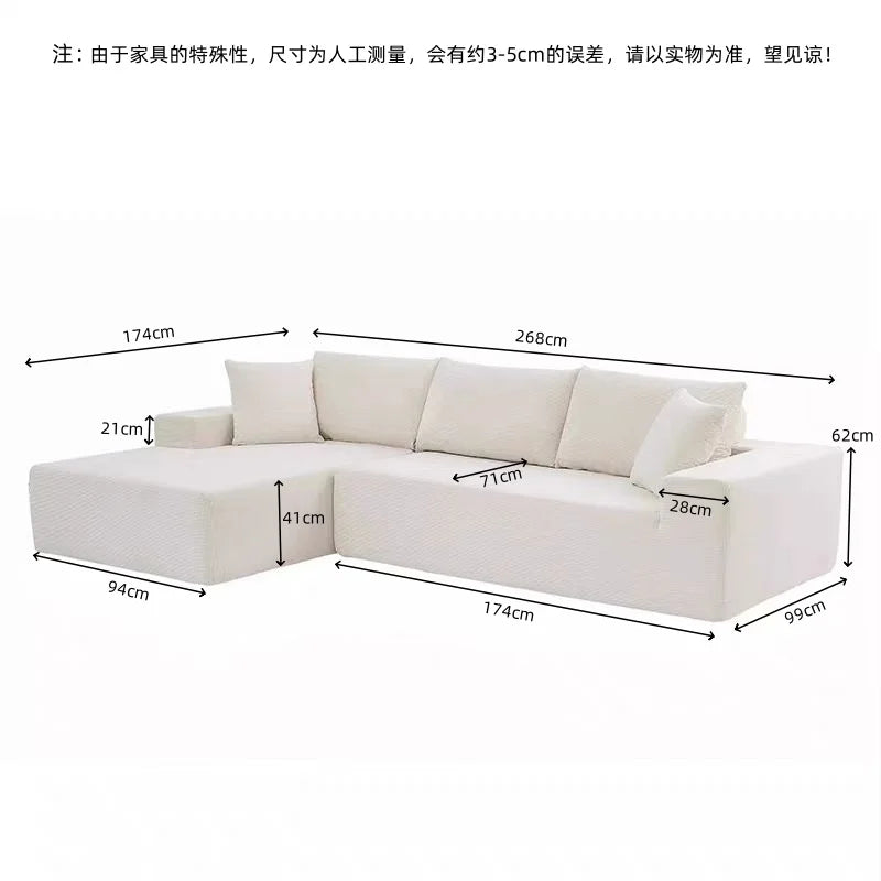 living room office Armchair Convertible sofa L-shape lounge compressed sofa seats lazy home modern Relaxing luxury furniture