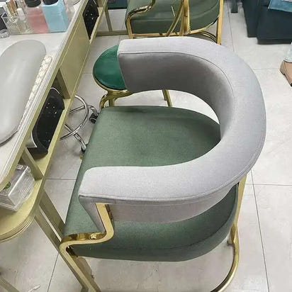 Luxury golden Dining Chairs wrought Iron Backrest Armchair Kitchen Modern Dining Room Furniture Home Bedroom Salon Makeup Chair