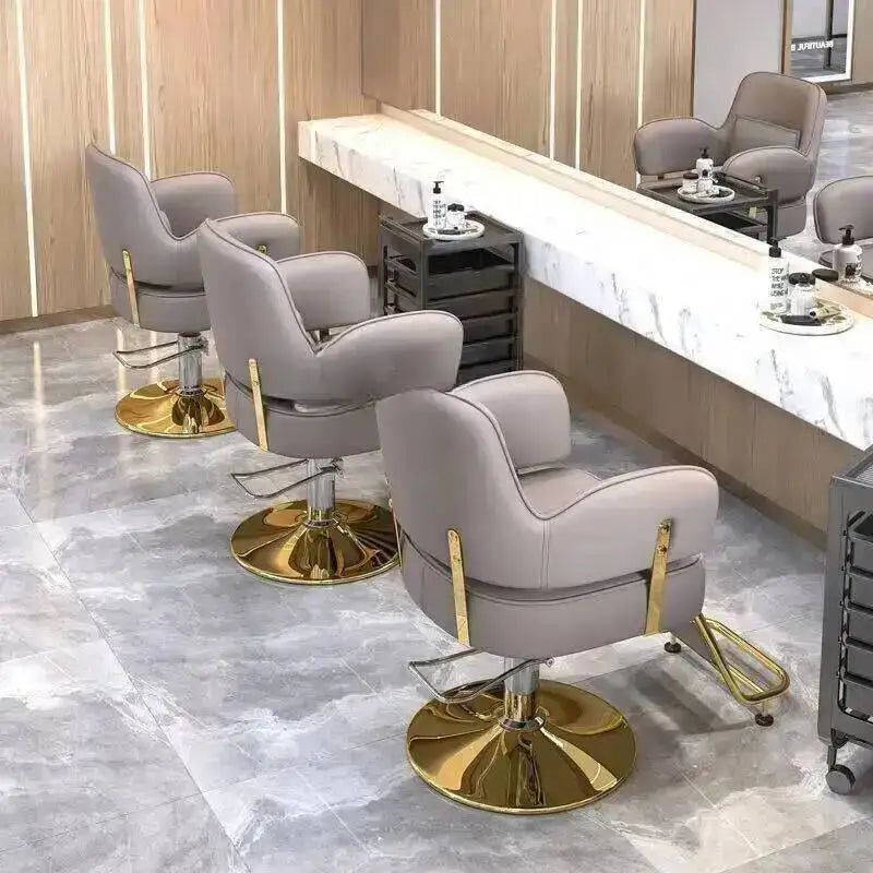 Barber Cutting Chairs Salon Nordic Hair Special Modern Style Barber Chairs Liftable Hairdressing Muebles Commercial Furniture WZ