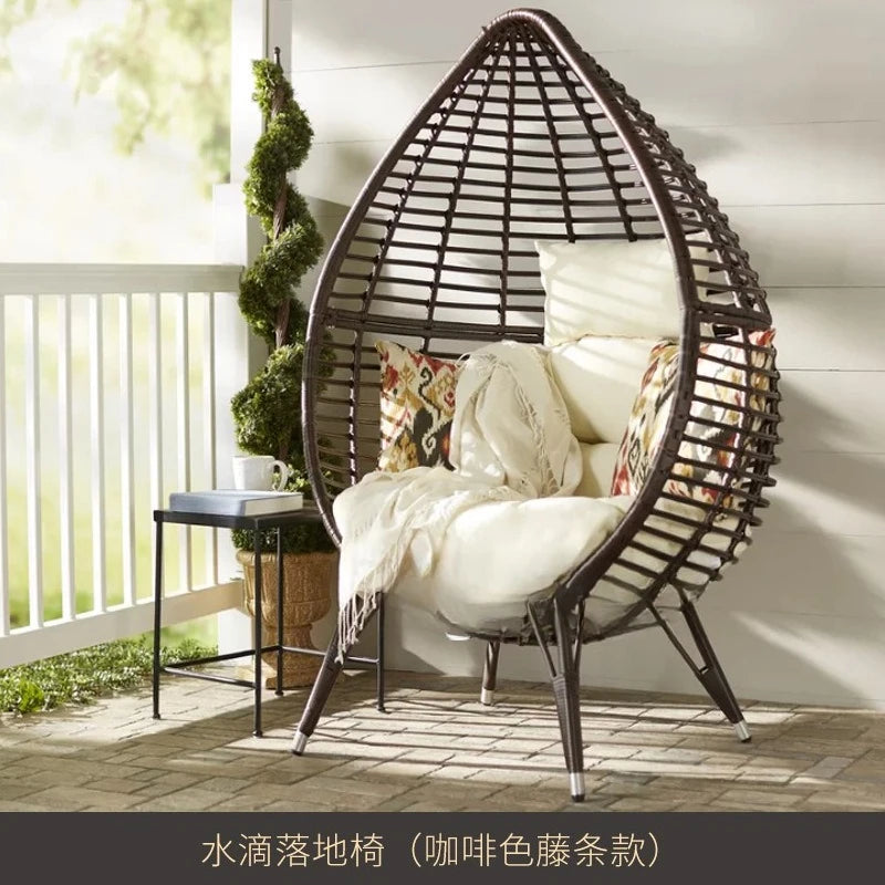 Internet celebrity swing outdoor balcony lazy hanging chair rattan nest cradle