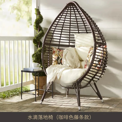 Internet celebrity swing outdoor balcony lazy hanging chair rattan nest cradle