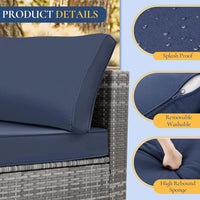 all-weather modular outdoor sectional wicker sofa set with thick cushions for patio conversation area