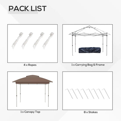 12x12 Pop Up Canopy Tent with Netting Carry Bag Instant Sun Shelter 137sqft Shade Height Adjustable Outdoor Garden Patio Custom