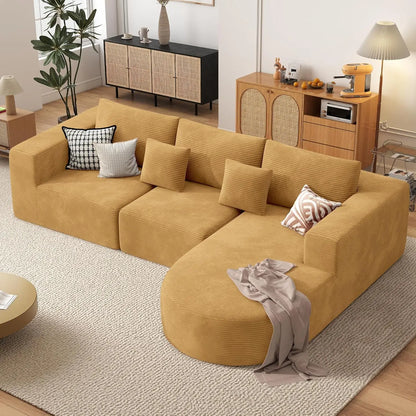 Modular Sectional Sofa L-Shape Deep Seat Comfy Living Room Bedroom No Assembly 1PCS,Customized